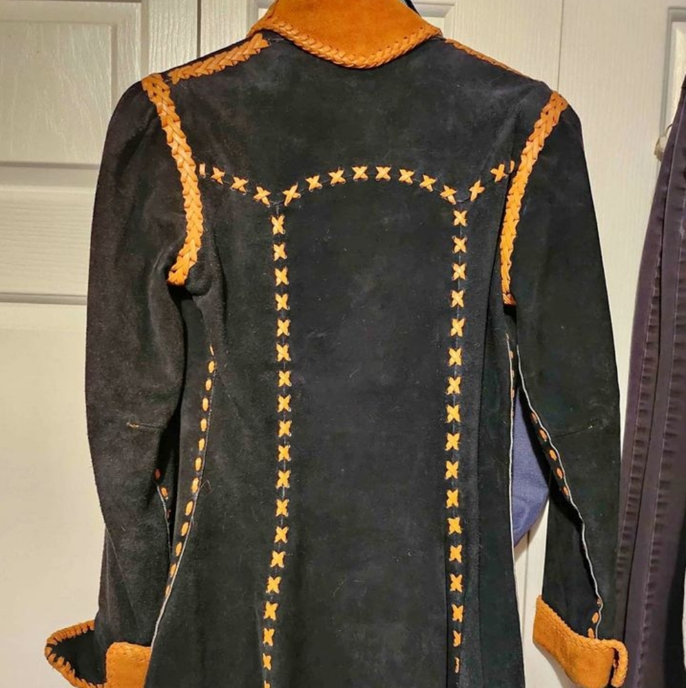 Vintage 1970s all leather real silk inside made in Mexico